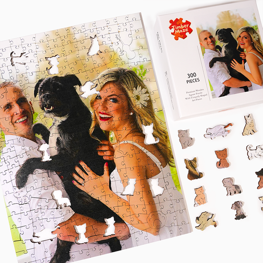 Personalisierte Foto-Liebesthema-Holzpuzzles