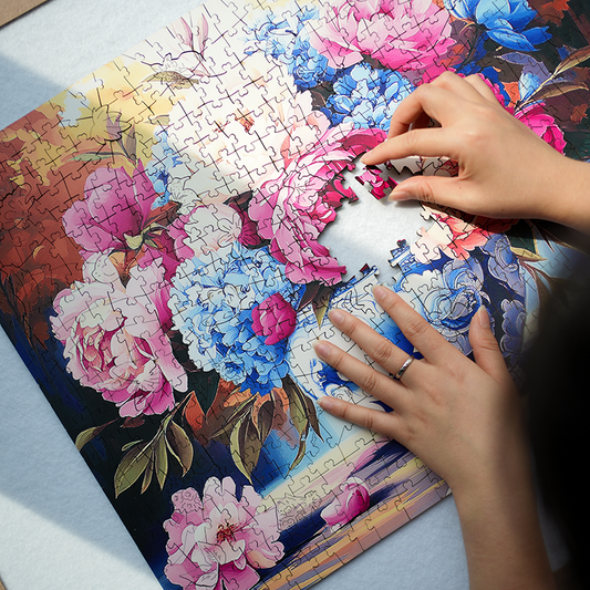 Pfingstrosenvase - Holzpuzzle