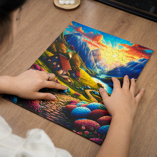 Serene Valley Retreat - Holzpuzzle