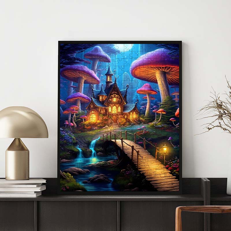 Pilzhäuschen - Holzpuzzle