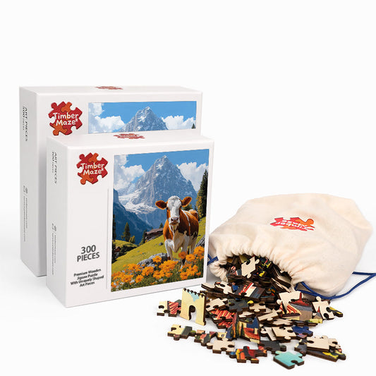 Schweizer Tagebuchkuh - Holzpuzzle