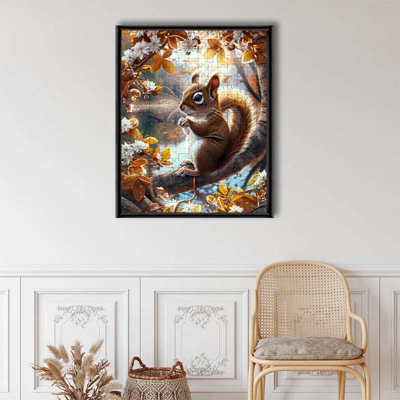 Ein Eichhörnchen-Moment - Holzpuzzle