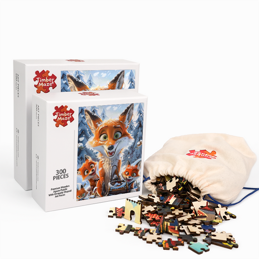 Winterfuchs Familienspaß - Holzpuzzle