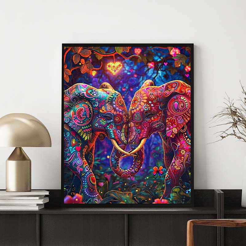 Verzauberte Elefanten - Holzpuzzle