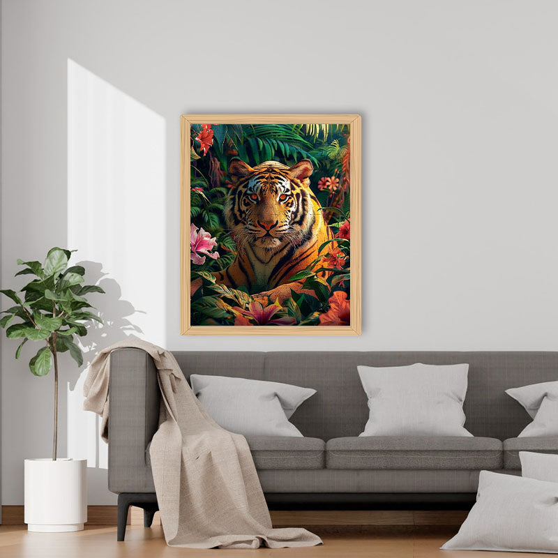 Tiger im Dschungel - Holzpuzzle