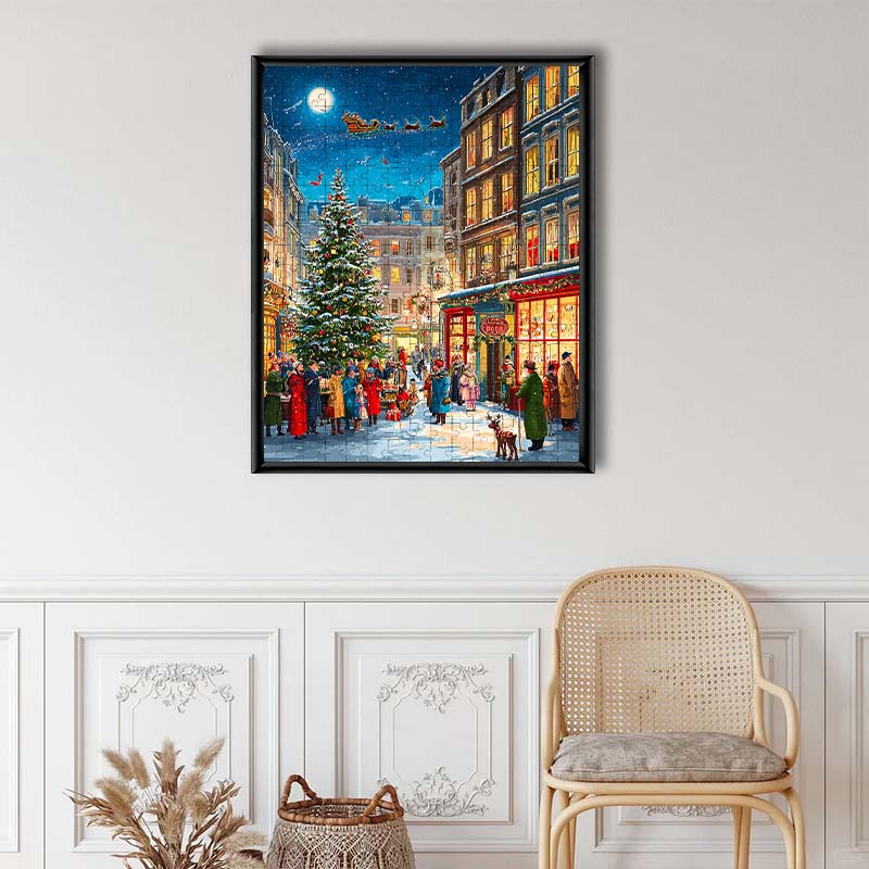 Weihnachtsstadt - Holzpuzzle