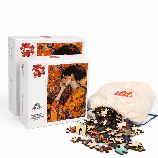 Vintage Frau - Holzpuzzle