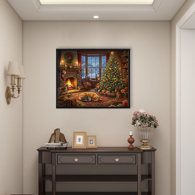 Zuhause zu Weihnachten – Holzpuzzle