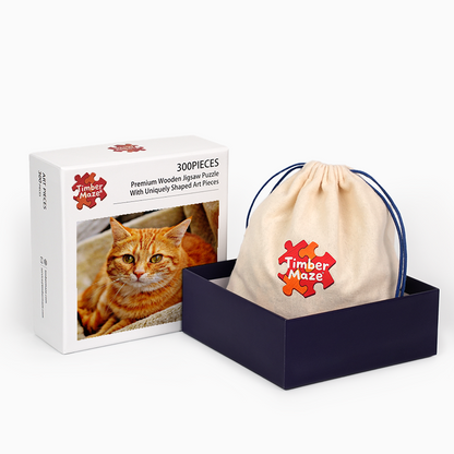 Personalisiertes Katzenliebhaber Foto Holzpuzzle