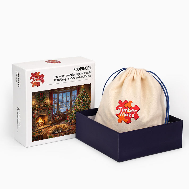 Zuhause zu Weihnachten – Holzpuzzle