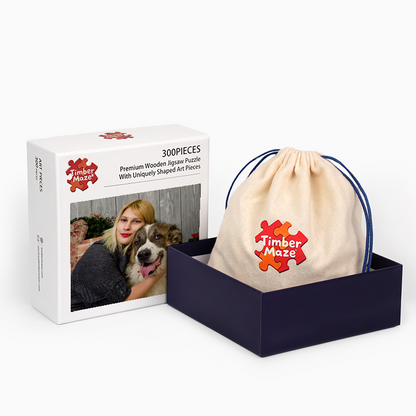 Personalisiertes Foto-Holzpuzzle mit Tierliebhaber-Motiv