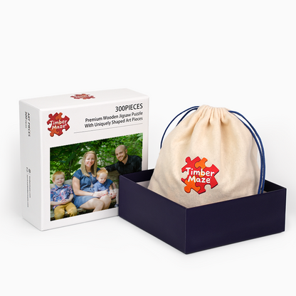 Personalisiertes Foto-Holzpuzzle „Happy Family“