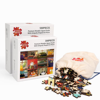 Katzenmomente – Holzpuzzle