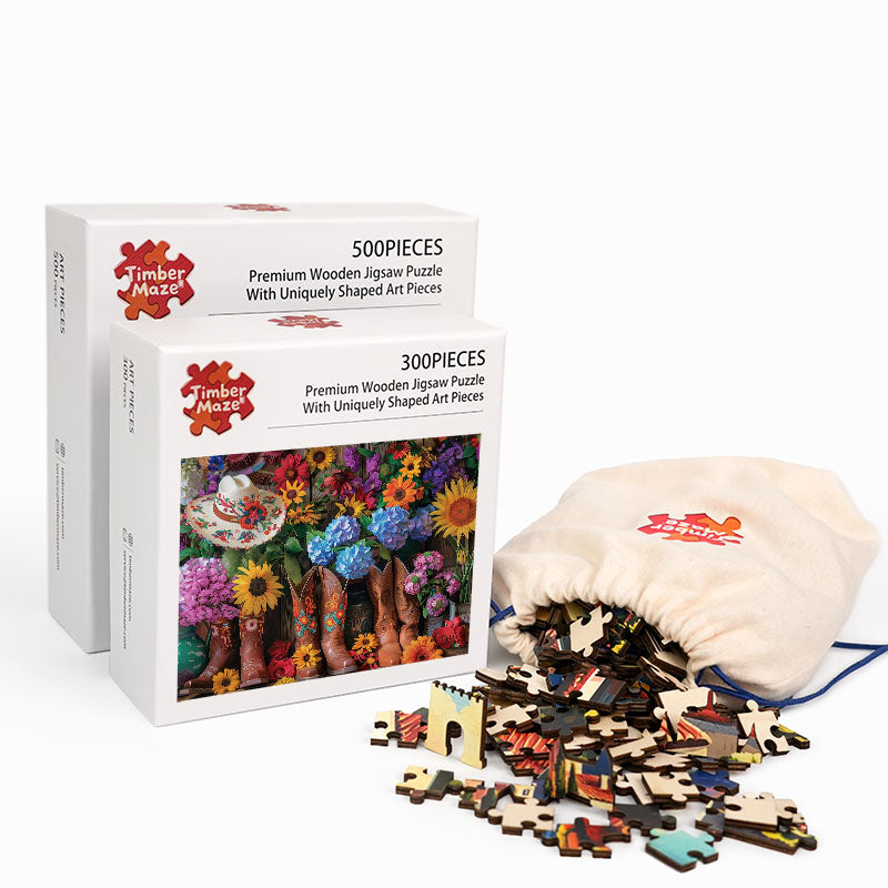 Boho-Stiefel – Holzpuzzle