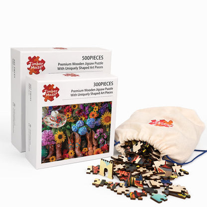 Boho-Stiefel – Holzpuzzle