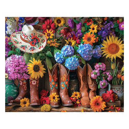 Boho-Stiefel – Holzpuzzle