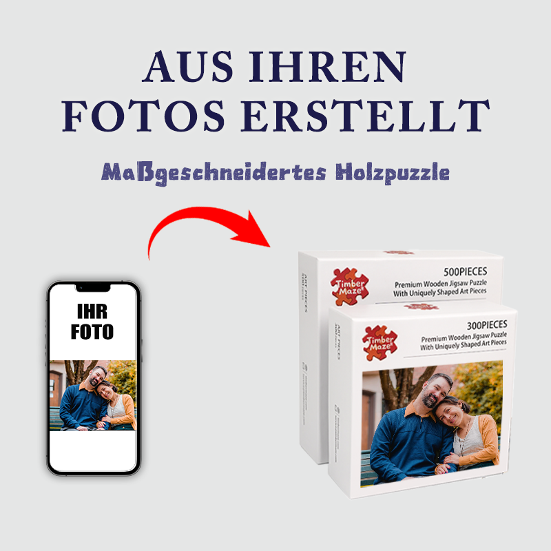 Wahre Liebe Personalisierte Foto Holzpuzzle