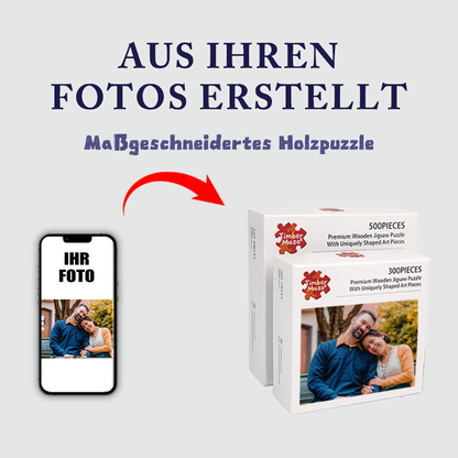 Wahre Liebe Personalisierte Foto Holzpuzzle