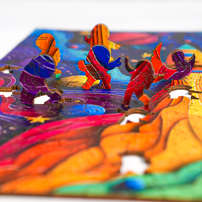 Weltraumrakete - Holzpuzzle