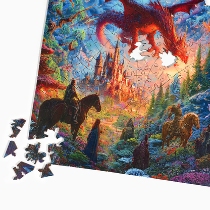 Himmlischer Drache - Holzpuzzle
