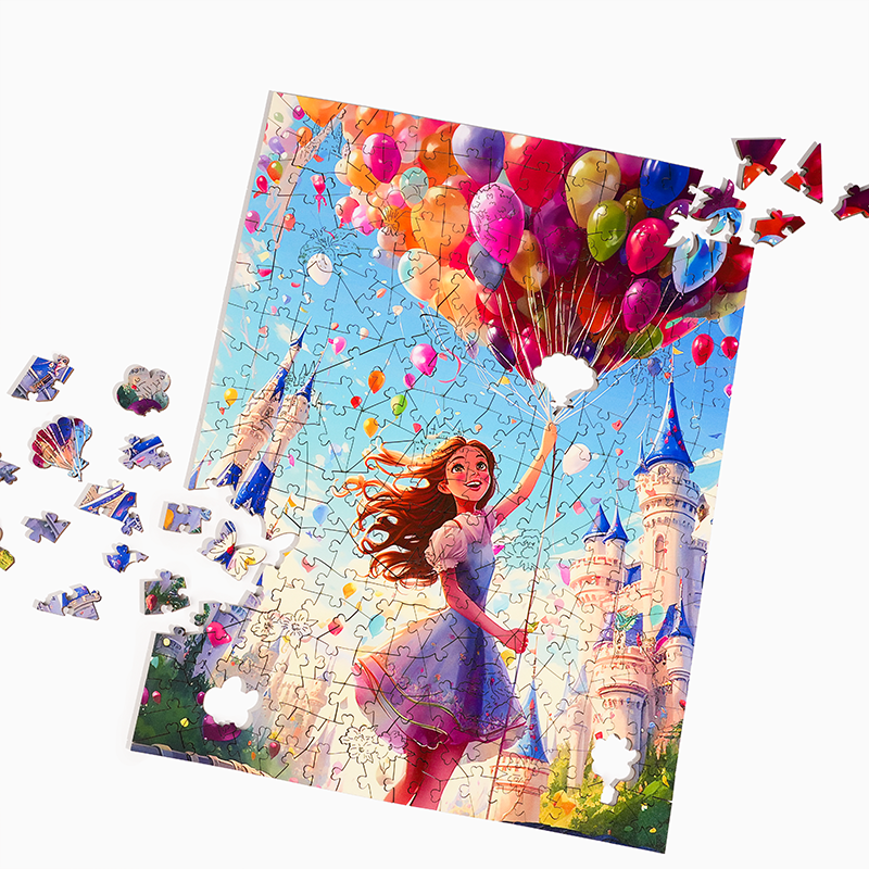 Ballonschloss-Traum - Holzpuzzle