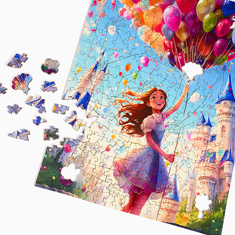 Ballonschloss-Traum - Holzpuzzle