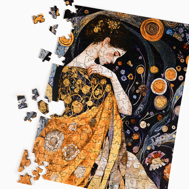 Elegante Frau - Holzpuzzle