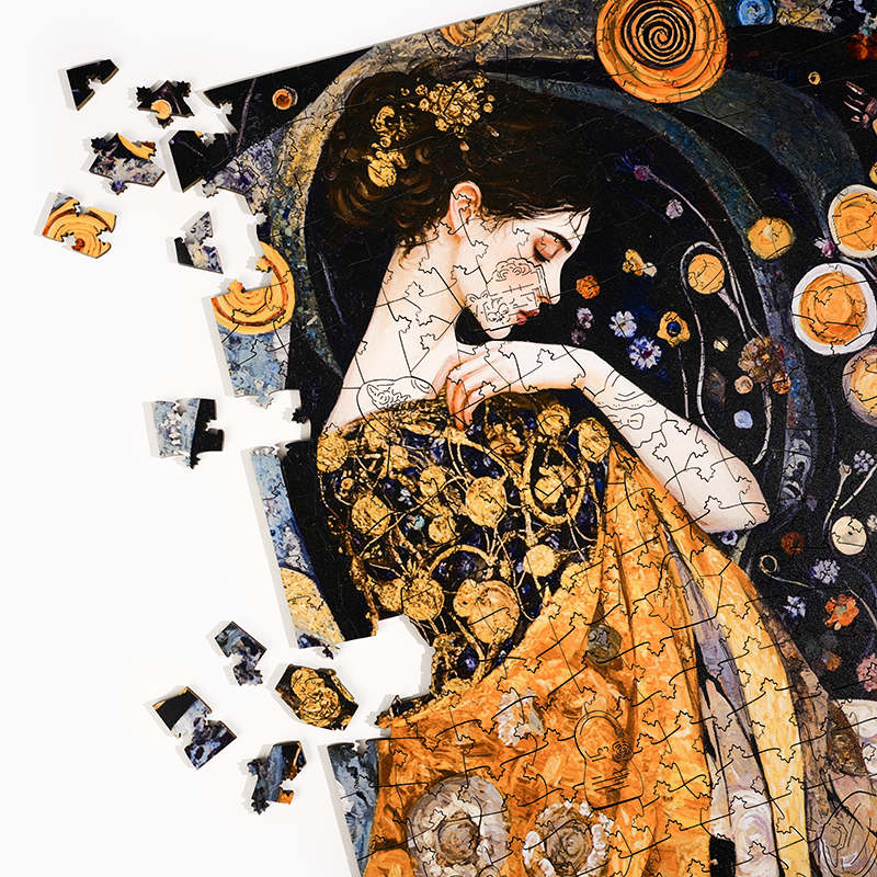 Elegante Frau - Holzpuzzle