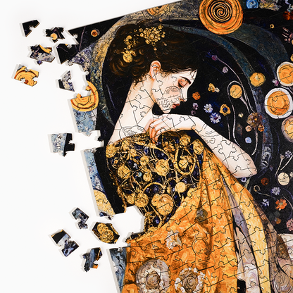 Elegante Frau - Holzpuzzle