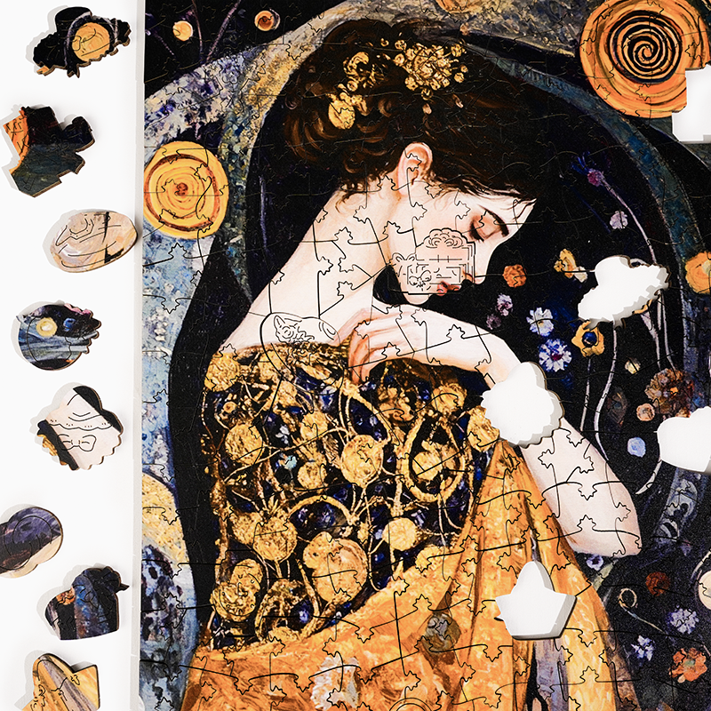 Elegante Frau - Holzpuzzle