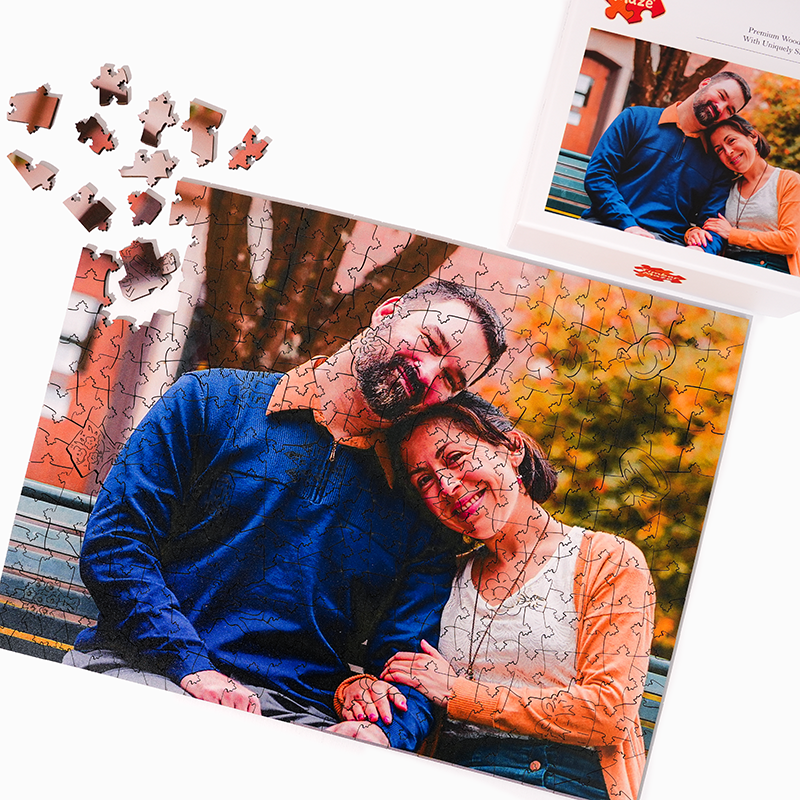 Wahre Liebe Personalisierte Foto Holzpuzzle