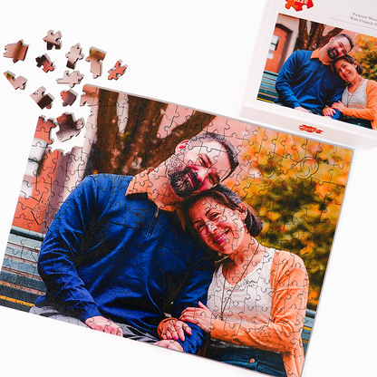 Wahre Liebe Personalisierte Foto Holzpuzzle