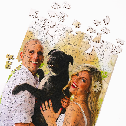 Personalisierte Foto-Liebesthema-Holzpuzzles