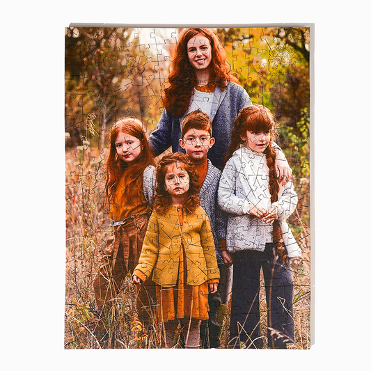 Personalisierte Foto-Familien-Themen-Holzpuzzles