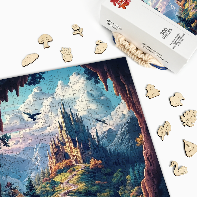 Das Wolkenschloss - Holzpuzzle