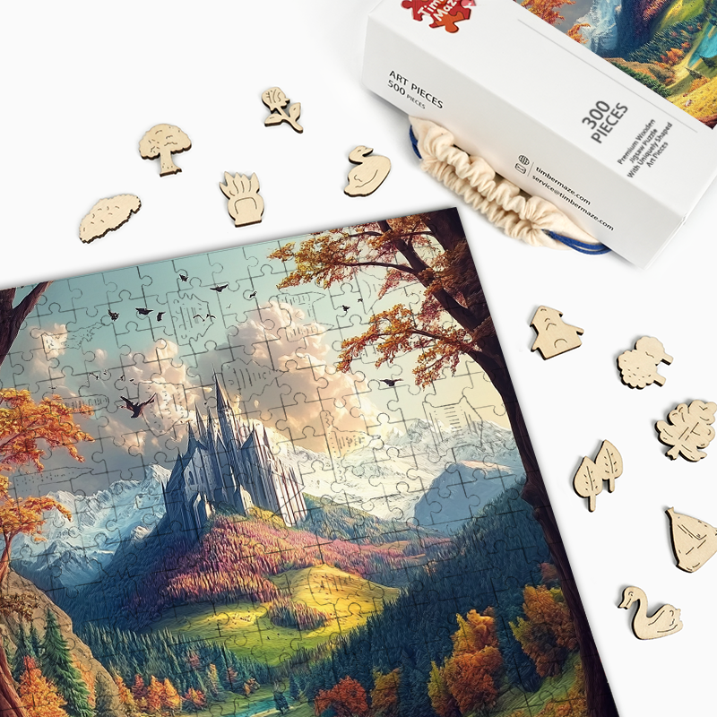 Das Schloss der Berge - Holzpuzzle