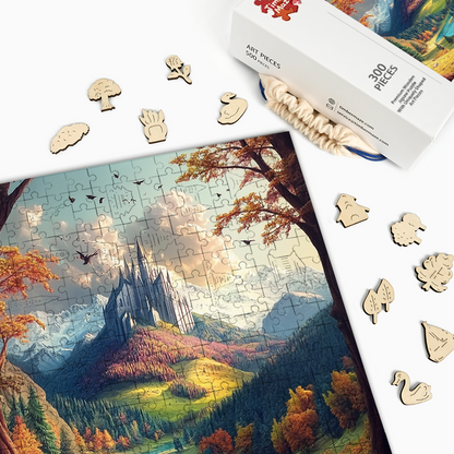 Das Schloss der Berge - Holzpuzzle