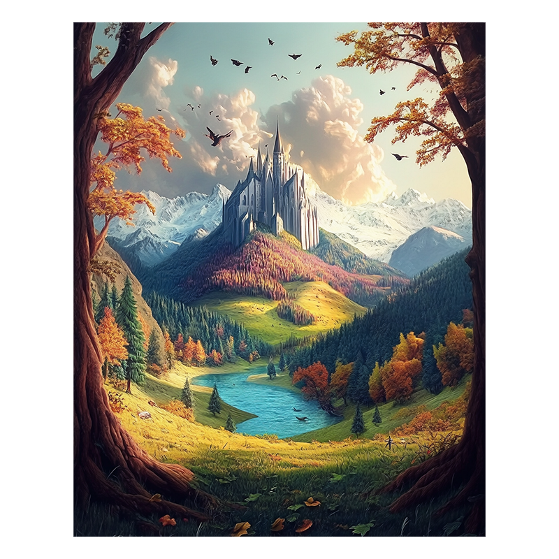 Das Schloss der Berge - Holzpuzzle