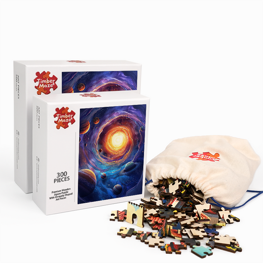 Kosmischer Wirbel - Holzpuzzle
