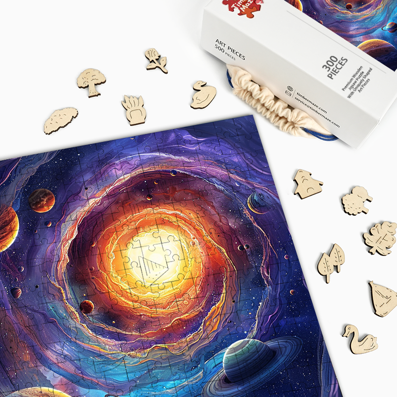 Kosmischer Wirbel - Holzpuzzle