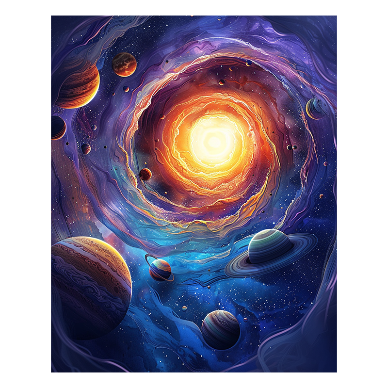 Kosmischer Wirbel - Holzpuzzle