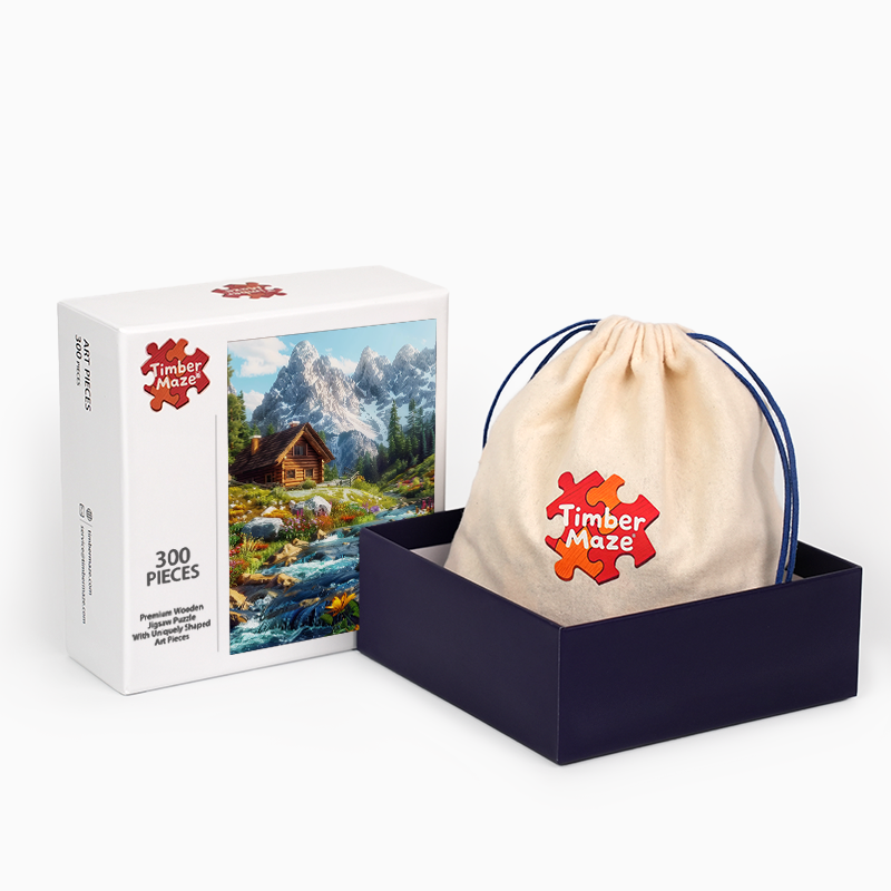 Floral Valley Cabin - Holzpuzzle