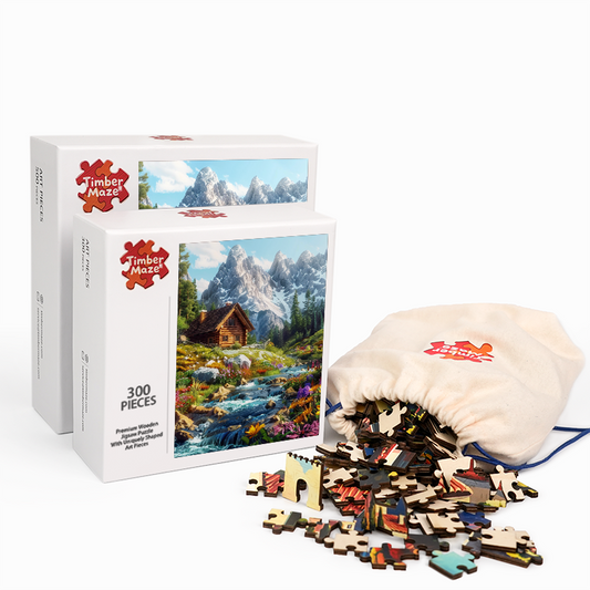 Floral Valley Cabin - Holzpuzzle