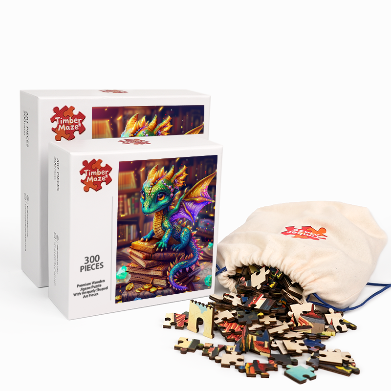 Schatzdrache - Holzpuzzle
