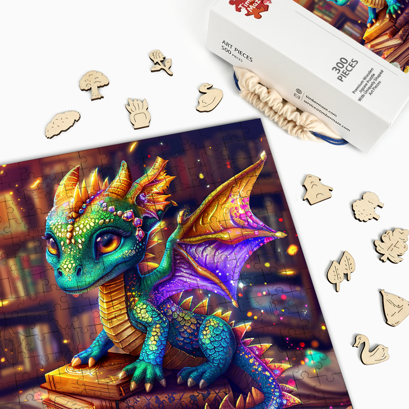 Schatzdrache - Holzpuzzle