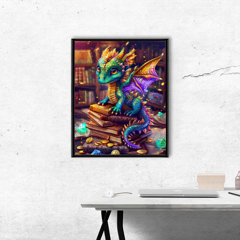 Schatzdrache - Holzpuzzle