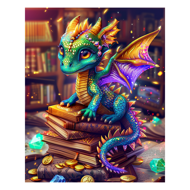 Schatzdrache - Holzpuzzle