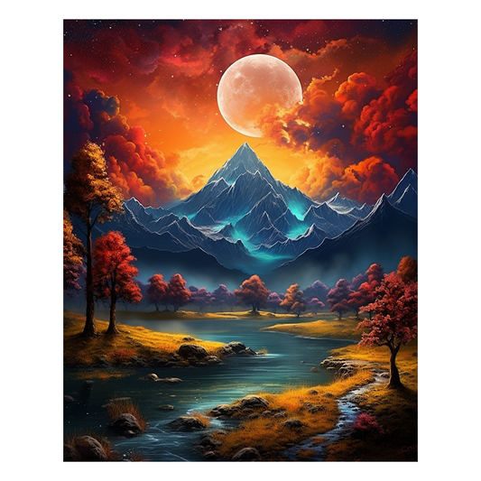 Mondbergglühen - Holzpuzzle