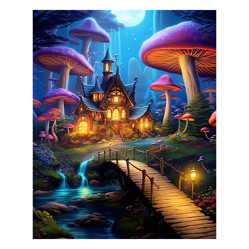 Pilzhäuschen - Holzpuzzle