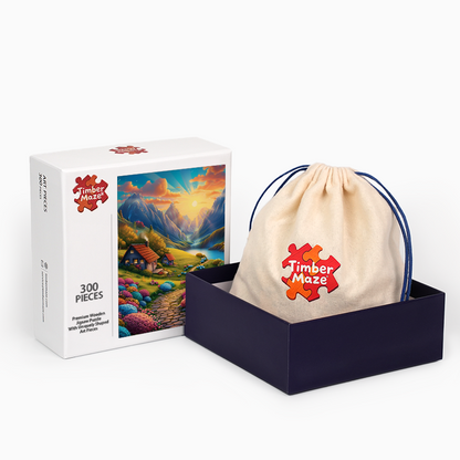 Serene Valley Retreat - Holzpuzzle